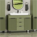 ENFIDA -100 Тумба напольная 3 ящ. зеленая мат. эмаль + раковина УТ000022697 ENFIDA -100 Тумба напольная 3 ящ. зеленая мат. эмаль + раковина УТ000022697