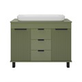 ENFIDA -100 Тумба напольная 3 ящ. зеленая мат. эмаль + раковина УТ000022697 ENFIDA -100 Тумба напольная 3 ящ. зеленая мат. эмаль + раковина УТ000022697