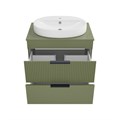 ENFIDA - 70 Тумба напольная 2 ящ. зеленая мат. эмаль + раковина УТ000022839