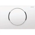 115.758.KJ.5 Смывная клавиша Geberit Sigma10, смыв/стоп: белые, глянцевый хром 115.758.KJ.5