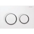 Смывная клавиша Geberit Omega20 для двойного смыва к 111.003/030/060 белый/глянцевый хром 115.085.KJ.1