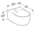 Geberit iCon Биде подвесное 355x540 мм 234000000 234000000