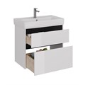 Тумба Lemark COMBI LM03C80T-black, 80 см под 1 раковину, подвесная/напольная, 2 ящика, цвет планки: Чёрный, цвет корпуса, фасада: Белый глянец LM03C80T-BLACK - фото 200608 Тумба Lemark COMBI LM03C80T-black, 80 см под 1 раковину, подвесная/напольная, 2 ящика, цвет планки: Чёрный, цвет корпуса, фасада: Белый глянец LM03C80T-BLACK - фото 200608