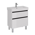 Тумба Lemark COMBI LM03C80T-black, 80 см под 1 раковину, подвесная/напольная, 2 ящика, цвет планки: Чёрный, цвет корпуса, фасада: Белый глянец LM03C80T-BLACK - фото 200611 Тумба Lemark COMBI LM03C80T-black, 80 см под 1 раковину, подвесная/напольная, 2 ящика, цвет планки: Чёрный, цвет корпуса, фасада: Белый глянец LM03C80T-BLACK - фото 200611