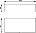 Напольные стальные ножки KEUCO PLAN, 32998300004, 1000x255x470 мм, белый 32998300004