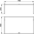 Напольные стальные ножки KEUCO PLAN , 32998110003, 800x255x470 мм, антрацит 32998110003