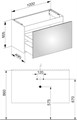 Тумба под умывальник KEUCO PLAN, 32972180000, 1000х605х490 мм, к/ф: кашемир (ламинир. матовый/стекло) 32972180000