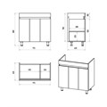 Енисей - 80 тумба прямая + раковина УТ000023577