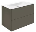 Тумба под умывальник KEUCO PLAN, 32963290000, 800x605x490 мм, к/ф: инокс матовый (лак матовый)/инокс матовый петроль (стекло) 32963290000