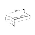 Тумба под умывальник KEUCO EDITION 300, 30382003800, 950x155x525 мм, к/ф: белый (ламинированный матовый)/белый (ламинированный матовый) 30382003800