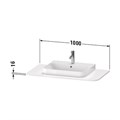Duravit Happy D.2 Plus Консольное полотно, HP031E06969, Орех матовый, 16x1000x550 HP031E06969