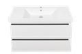 Тумба под раковину LA FENICE Elba Bianco TWIN белый 100, FNC-01-ELB-B-100-2 FNC-01-ELB-B-100-2