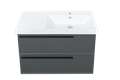 Тумба под раковину LA FENICE Elba Grigio TWIN серый 90, FNC-01-ELB-G-90-2 FNC-01-ELB-G-90-2