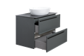 Тумба под раковину LA FENICE Grigio TWIN серый 80, FNC-01-ELB-G-80-2 FNC-01-ELB-G-80-2