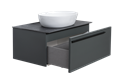 Тумба под раковину LA FENICE  Elba Grigio серая 80, FNC-01-ELB-G-80 FNC-01-ELB-G-80