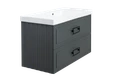 Тумба под раковину LA FENICE  Cubo Grigio TWIN серый 100, FNC-01-CUB-G-100-2 FNC-01-CUB-G-100-2