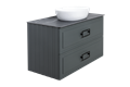Тумба под раковину LA FENICE  Cubo Grigio TWIN серый 100, FNC-01-CUB-G-100-2 FNC-01-CUB-G-100-2