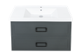 Тумба под раковину LA FENICE  Cubo Grigio TWIN серый 100, FNC-01-CUB-G-100-2 FNC-01-CUB-G-100-2