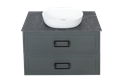 Тумба под раковину LA FENICE  Cubo Grigio TWIN серый 80, FNC-01-CUB-G-80-2 FNC-01-CUB-G-80-2