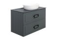 Тумба под раковину LA FENICE  Cubo Grigio TWIN серый 80, FNC-01-CUB-G-80-2 FNC-01-CUB-G-80-2