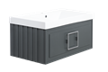 Тумба под раковину LA FENICE Cubo Grigio серая 80, FNC-01-CUB-G-80 FNC-01-CUB-G-80