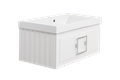 Тумба под раковину LA FENICE Cubo Bianca белая 80, FNC-01-CUB-B-80 FNC-01-CUB-B-80