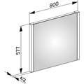 Зеркало Keuco Royal Reflex.2 с подсветкой, 800 х 577 х 42 мм 14296002500