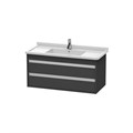 Тумба подвесная Duravit Ketho KT664504949 для раковины Starck 3 арт. 0304100000 , графит матовый KT664504949 - фото 201856