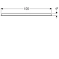 500.584.00.1 Option Basic Зеркало с подсветкой 1000*650*42 см 500.584.00.1
