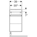 Geberit Renova Plan шкафчик боковой с дверцей  390х700х360 мм белый глянец 869020000 869020000