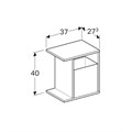 Geberit iCon Боковой шкафчик, 370х400х273 мм, цвет: платина глянец 840239000 840239000