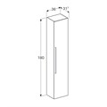 Geberit iCon Шкафчик высокий 360x1800x309 мм, крепление дверей слева/справа платина, глянец 840002000 840002000