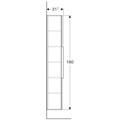 Geberit iCon Шкафчик высокий 360x1800x309 мм, крепление дверей слева/справа белый глянец, лак 840000000 840000000