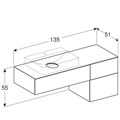 Шкафчик для накладной раковины Geberit VariForm, с тремя выдвижными ящиками и сифоном: B=135см, H=55см, T=51см, Пекан / Меламин, древесная структура 501.192.00.1 501.192.00.1 - фото 202540 Шкафчик для накладной раковины Geberit VariForm, с тремя выдвижными ящиками и сифоном: B=135см, H=55см, T=51см, Пекан / Меламин, древесная структура 501.192.00.1 501.192.00.1 - фото 202540