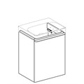 Geberit Smyle Square Шкафчик под раковину с одной дверцей левый, для раковины 50 см, высота 61.7 см, белый глянец 500.364.00.1 500.364.00.1