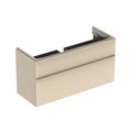 Geberit Smyle Square Шкафчик под раковину с двумя выдвижными ящиками, для раковины 120 см, высота 61.7 см, песчаный глянец 500.355.JL.1 500.355.JL.1 - фото 202769