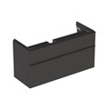 Geberit Smyle Шкафчик под раковину с двумя выдвижными ящиками, для раковины 120 см, высота 61.7 см, темно-серый матовый 500.355.JK.1 500.355.JK.1 - фото 202775