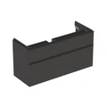 Geberit Smyle Шкафчик под раковину с двумя выдвижными ящиками, для раковины 120 см, высота 61.7 см, темно-серый матовый 500.355.JK.1 500.355.JK.1