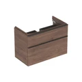 500.354.JR.1 Smyle Square Шкафчик для раковины с двумя выдвижными ящиками: 88.4х61.7х47 см, тёмный орех 500.354.JR.1