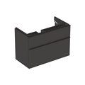 Geberit Smyle Square Шкафчик под раковину с двумя выдвижными ящиками, для раковины 90 см, высота 61.7 см, темно-серый матовый 500.354.JK.1 500.354.JK.1 - фото 202799