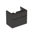 Geberit Smyle Square Шкафчик под раковину с двумя выдвижными ящиками, для раковины 75 см, высота 61.7 см, темно-серый матовый 500.353.JK.1 500.353.JK.1