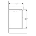 Geberit Smyle Square Шкафчик под раковину с двумя выдвижными ящиками, для раковины 60 см, высота 61.7 см, цвет "пекан" 500.352.JR.1