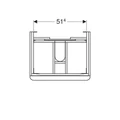 Geberit Smyle Square Шкафчик под раковину с двумя выдвижными ящиками, для раковины 60 см, высота 61.7 см, цвет "пекан" 500.352.JR.1