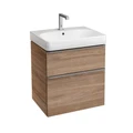 Geberit Smyle Square Шкафчик под раковину с двумя выдвижными ящиками, для раковины 60 см, высота 61.7 см, цвет "пекан" 500.352.JR.1
