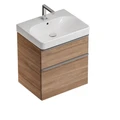 Geberit Smyle Square Шкафчик под раковину с двумя выдвижными ящиками, для раковины 60 см, высота 61.7 см, цвет "пекан" 500.352.JR.1