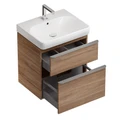 Geberit Smyle Square Шкафчик под раковину с двумя выдвижными ящиками, для раковины 60 см, высота 61.7 см, цвет "пекан" 500.352.JR.1