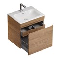 Geberit Renova Plan Шкафчик под раковину Slim, с одним выдвижным ящиком и одним внутренним выдвижным ящиком, 58.8х58.5 см, натуральный дуб 869563000 869563000
