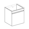 Geberit Renova Plan Шкафчик под раковину Slim, с одним выдвижным ящиком и одним внутренним выдвижным ящиком, 53.8х58.5 см, белый глянец 869555000 869555000