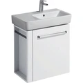 Geberit Renova Compact Шкафчик под раковину, 590х604х337 мм, с держателем для полотенец слева, корпус белый матовый, фасад белый глянец 862265000 862265000