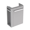 Geberit Renova Compact Шкафчик под раковину, 448х604х222 мм, с держателем для полотенец слева корпус светло-серый матовый, фасад светло-серый глянец 862251000 862251000 - фото 203309